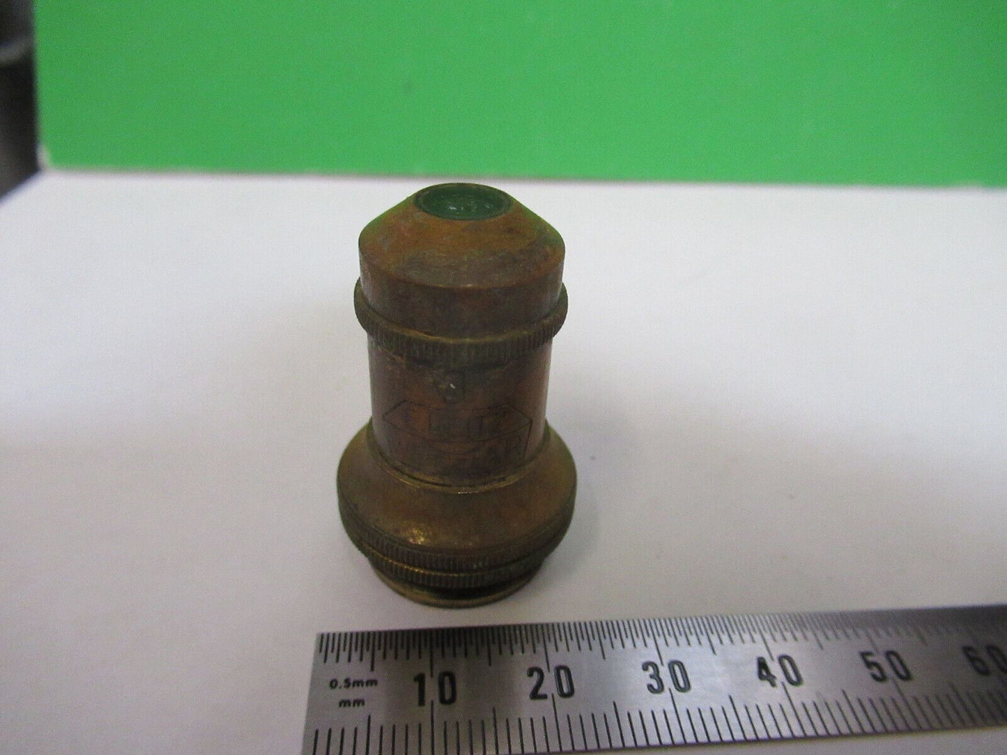 RUSTY ANTIQUE BRASS ERNST LEITZ OBJECTIVE MICROSCOPE PART AS PICTURED &H9-A-44