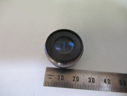 UNITRON JAPAN OBJECTIVE 2X + IRIS   LENS MICROSCOPE PART AS PICTURED Q7-A-46