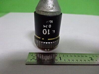 MICROSCOPE PART OBJECTIVE NIKON 10X OPTICS AS IS #4T-B-08