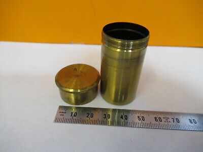 CARL ZEISS GERMANY EMPTY BRASS OBJECTIVE CANISTER MICROSCOPE PART  &H1-B-10