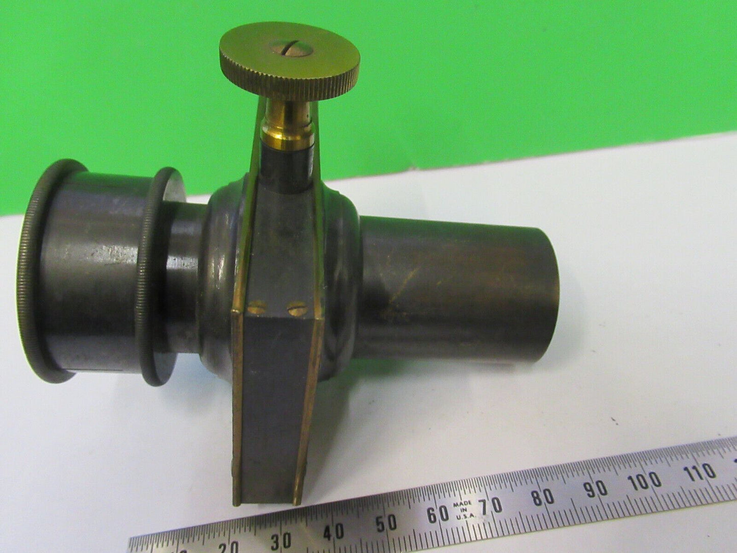 ANTIQUE BRASS SLIP ADJUST UNKNOWN RARE COLLIMATOR SCOPE PART AS PICTURED Z4-B-87