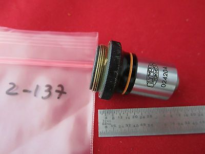 MICROSCOPE OBJECTIVE OPTICS OLYMPUS JAPAN 10X #2-137