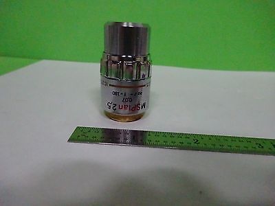 MICROSCOPE PART OLYMPUS JAPAN DIC OBJECTIVE MSPLAN 2.5X OPTICS BH2 AS IS B#V8-08