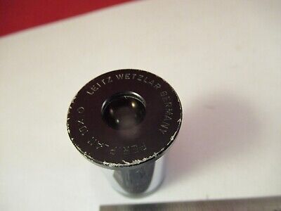 LEITZ GERMANY MICROSCOPE PART EYEPIECE OCULAR 10X LENS OPTICS AS PICTURED 8-A-16