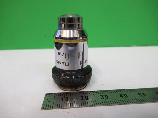 WILD HEERBRUGG SWISS FLUOTAR OBJECTIVE HI 50X MICROSCOPE PART AS PICTURE W4-B-15