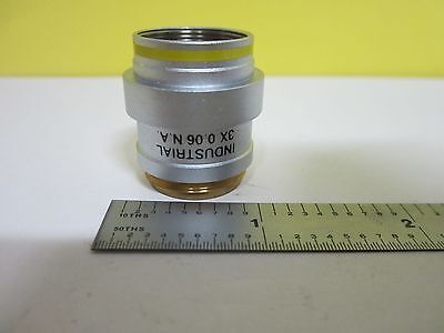 MICROSCOPE PART LEICA OBJECTIVE INDUSTRIAL 3X OPTICS AS IS BIN#T7-46