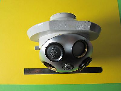 MICROSCOPE PART ZEISS GERMANY 0.8x TURRET NOSEPIECE HEAD OPTICS BIN#26-01