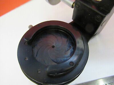 BAUSCH LOMB CONDENSER + IRIS HOLDER OPTICS MICROSCOPE PART AS PICTURED &P8-A-30