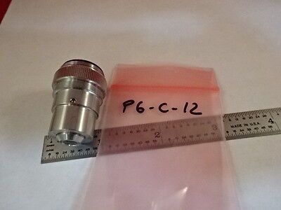 MICROSCOPE PART OBJECTIVE UNKNOWN MAKER OPTICS AS IS #P6-C-12