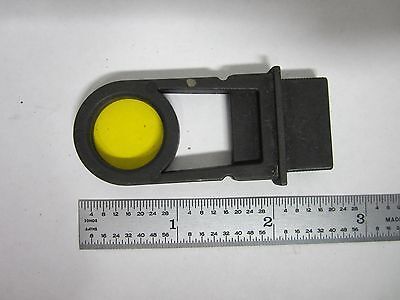 MICROSCOPE PART YELLOW FILTER SLIDE OPTICS AS IS BIN#M8-30