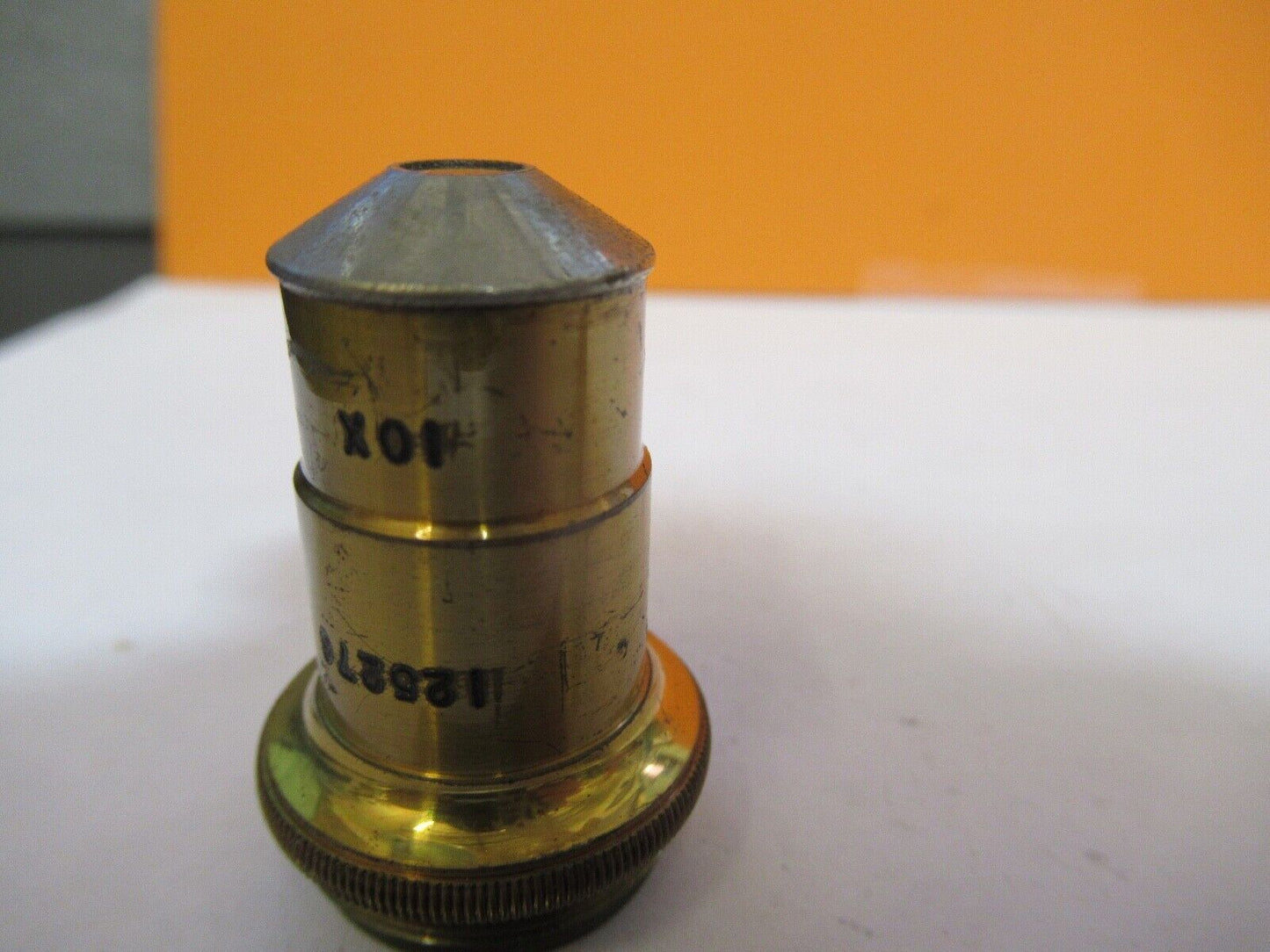 ANTIQUE BRASS SPENCER BUFFALO OBJECTIVE 10X MICROSCOPE PART PICTURED &FT-1-A-12A