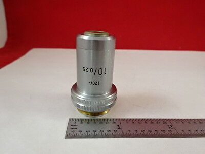 MICROSCOPE PART LEITZ WETZLAR OBJECTIVE 10X OPTICS AS IS B#S4-A-12