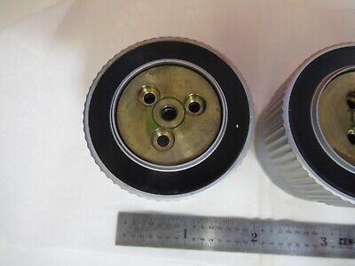 LEITZ LEICA ERGOPLAN SET BRASS KNOBS MICROSCOPE PART AS PICTURED &Q6-A-41