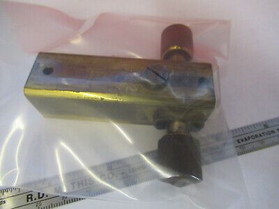 ANTIQUE MICROSCOPE PART LEITZ GERMANY BRASS FINE STAGE  AS PICTURED &13-FT-21