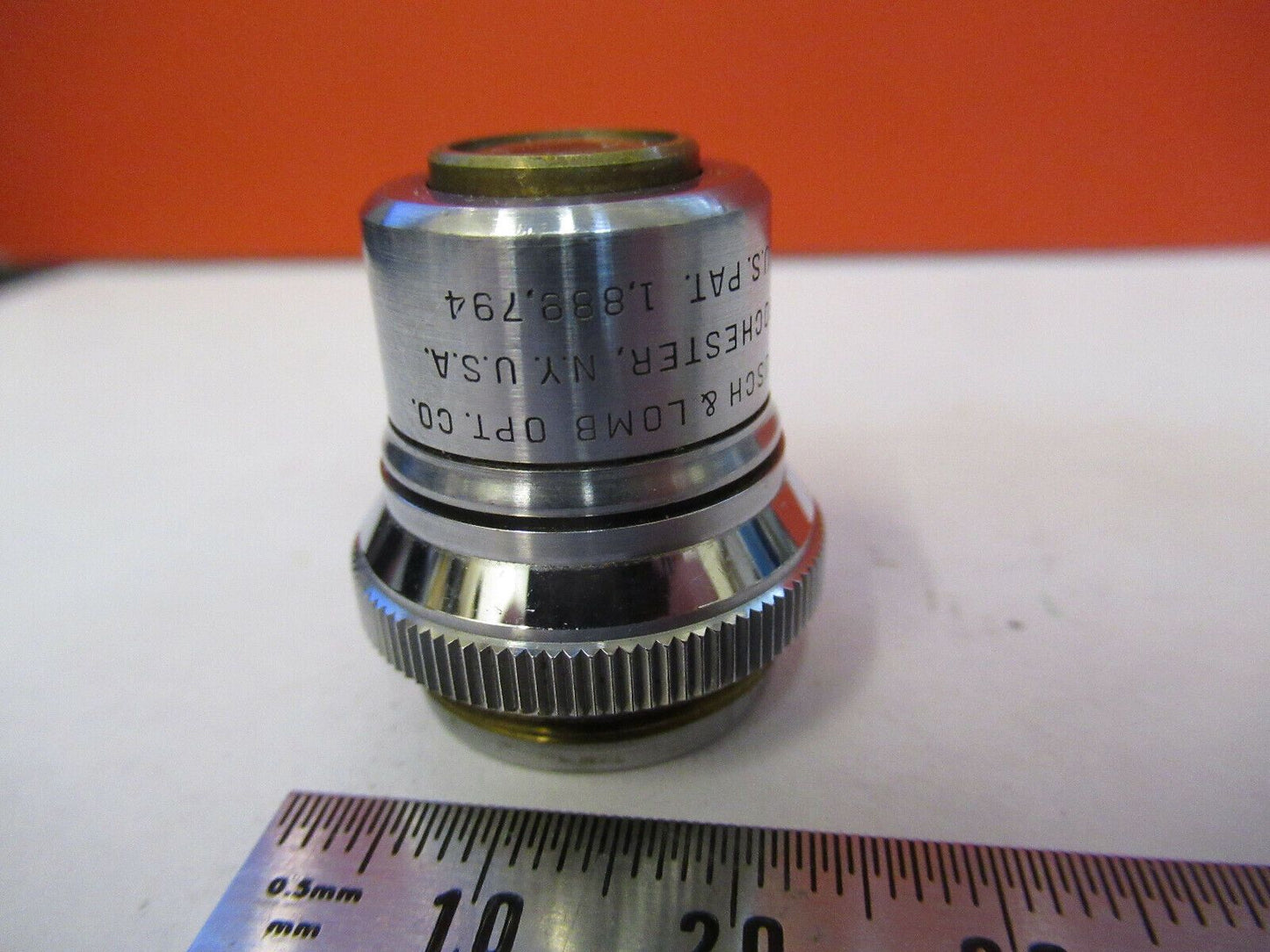 BAUSCH LOMB 24.3mm OBJECTIVE LENS MICROSCOPE PART AS PICTURED &8Z-A-18