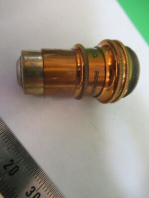 ANTIQUE BRASS BAUSCH LOMB OBJECTIVE MICROSCOPE PART AS PICTURED &Q9-A-115