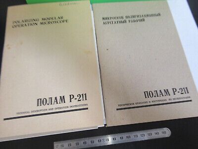 ORIGINAL POLAM P-211 RUSSIAN BOOKLET LOMO MICROSCOPE PART AS PICTURED Q9-A-61