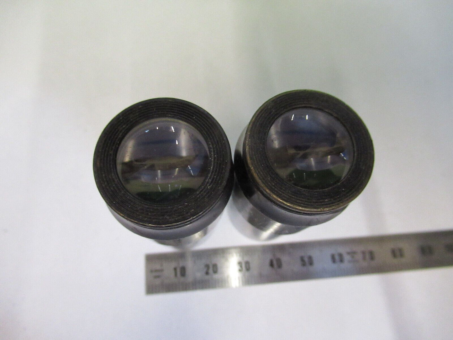 ANTIQUE AO SPENCER PAIR EYEPIECES 9X OPTIC MICROSCOPE PART AS PICTURED #G3-FT-09