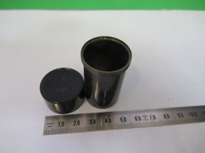 CARL ZEISS GERMANY  EMPTY CANISTER OBJECTIVE MICROSCOPE PART AS PICTURED S2-C-34