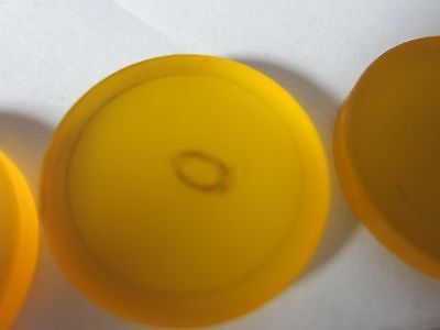 MICROSCOPE PART OPTICAL LOT 3 EA YELLOW FILTER OPTICS AS IS BIN#34-35