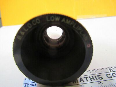 ANTIQUE BAUSCH LOMB AMPLIPLAN LOW LENS MICROSCOPE PART AS PICTURED &P5-A-62