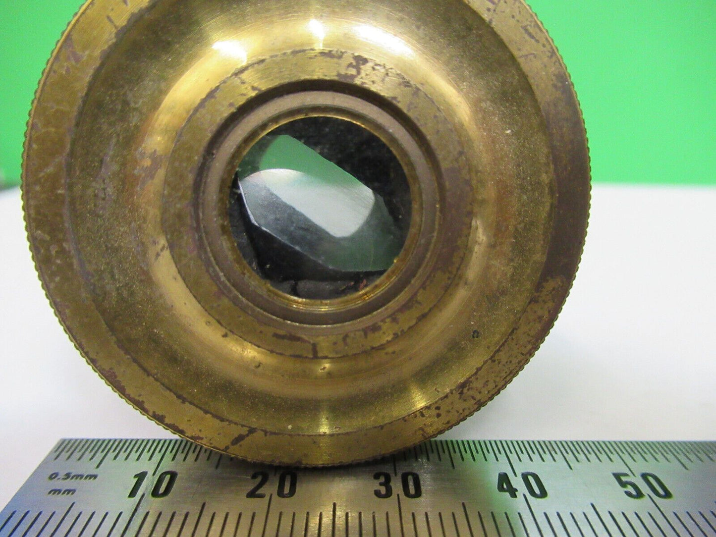 ANTIQUE BRASS C. BAKER LONDON LENS POLARIZER MICROSCOPE PART AS PICTURED Z7-A-32