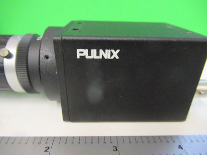 PULNIX CCD CAMERA TM-200 + FUJINON LENS MICROSCOPE PART AS PICTURED &80-A-11