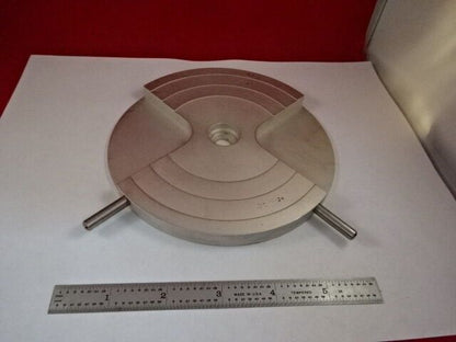 ALUMINUM STAGE WAFER SPECIMEN TABLE MICROSCOPE PART AS PICTURED &H1-C-20