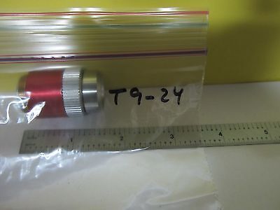 MICROSCOPE PART OBJECTIVE LEITZ GERMANY RED OPTICS AS IS BIN#T9-24