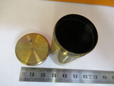 CARL ZEISS GERMANY EMPTY BRASS OBJECTIVE CANISTER MICROSCOPE PART  &H1-B-10