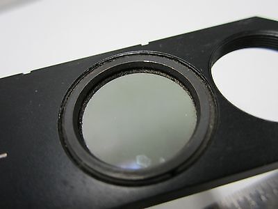 MICROSCOPE SLIDE POLARIZER FILTER LEITZ [some delamination] OPTICS  BIN#F1-17