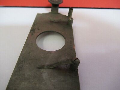 ANTIQUE BAUSCH LOMB RARE STAGE ASSEMBLY CLIPS MICROSCOPE PART AS PIC #sB7-A-01