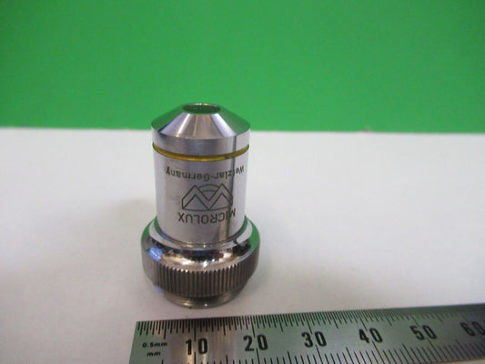 MICROLUX WETZLAR GERMANY 10X OBJECTIVE LENS MICROSCOPE PART AS PICTURED G5-A-97