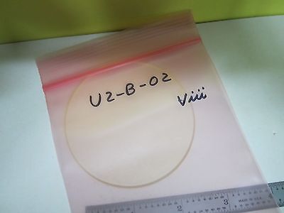 OPTICAL YELLOW GLASS LIGHT FILTER GLASS LASER OPTICS BIN#U2-B-02