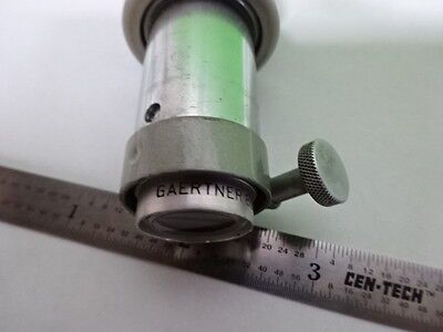 MICROSCOPE PART GAERTNER TUBUS + OBJECTIVE 80 mm OPTICS AS IS B#F5-B-01