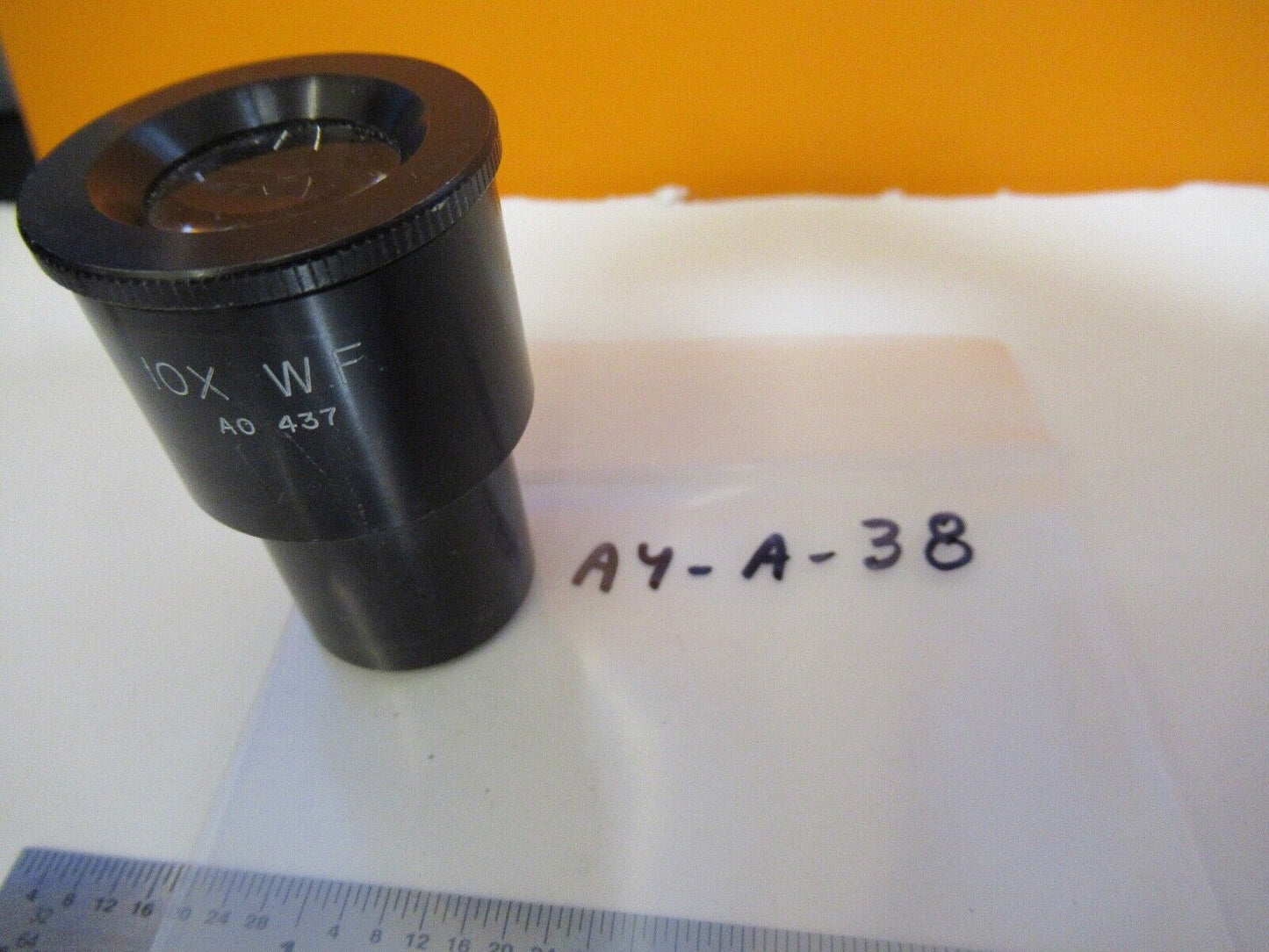 AO CAT 437 AMERICAN EYEPIECE 10X OPTICS MICROSCOPE PART AS PICTURED &A4-A-38