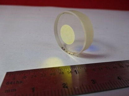 OPTICAL ZERODUR PART FLAT LENS COATED for LASER RING GYRO OPTICS AS IS #91-42