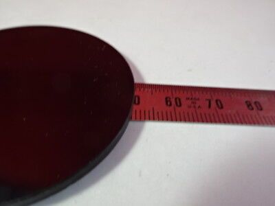 OPTICAL DARK RED FILTER GLASS OPTICS AS IS &51-A-65