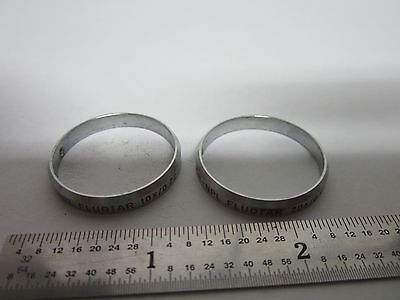 lot 2 ea MICROSCOPE DIC rings OBJECTIVE LEITZ OPTICS BIN#5K-L-16