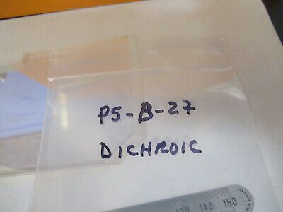 OPTICAL DICHROIC COATED THICK TRUNCATED FILTER GLASS OPTICS AS PICTURED P5-B-27