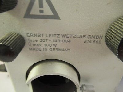 FOR PARTS LEITZ 514662 LAMP HOUSING ILLUMINATOR MICROSCOPE PART OPTICS &91-FT-C