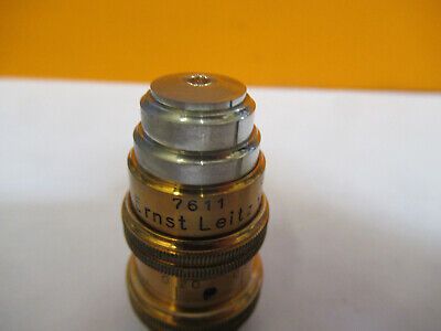 ANTIQUE BRASS LEITZ OBJECTIVE RARE APO LENS MICROSCOPE PART AS PICTURED 8Y-A-112