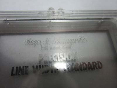 OPTICAL  PRECISION LINE STANDARD CALIBRATION ROGER SHERMAN OPTICS BIN#Q9-39