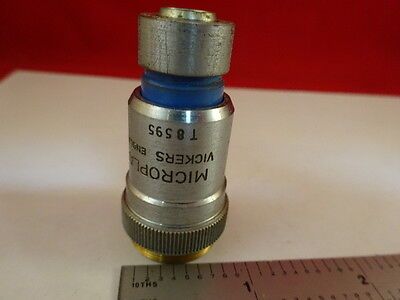 MICROSCOPE PART VICKERS ENGLAND UK OBJECTIVE MICROPLAN 20X OPTICS AS IS #21-A-22