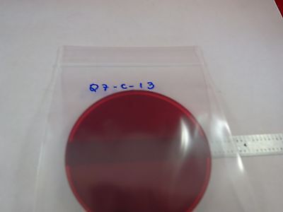 OPTICAL MIL SPEC RED GLASS FILTER LASER OPTICS AS IS BIN#Q7-C-13