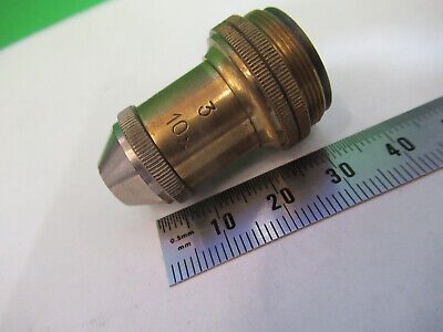 ANTIQUE BRASS REICHERT AUSTRIA OBJECTIVE MICROSCOPE PART AS PICTURED &Q9-A-18