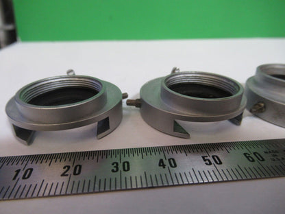 LOT OBJECTIVE HOLDERS POL LEITZ GERMANY MICROSCOPE PART AS PICTURED &R2-A-52