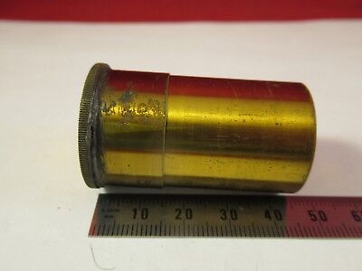 ANTIQUE BRASS EMPTY OBJECTIVE CAN LEMADERLEY FRANCE MICROSCOPE PART #66-A-44