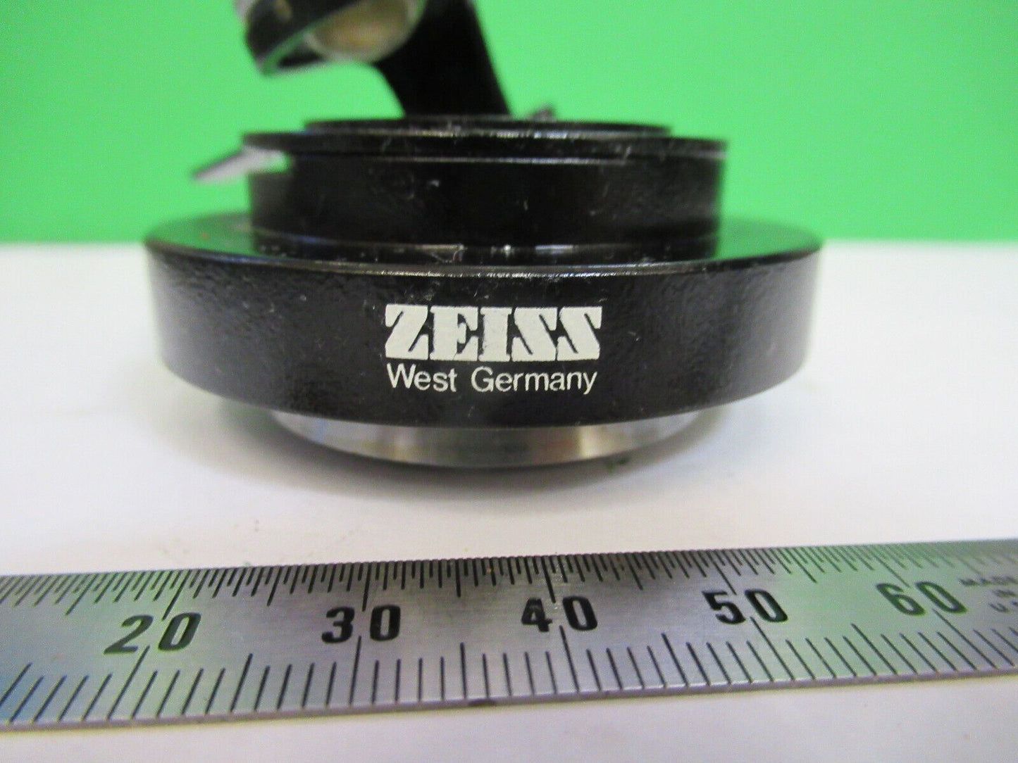 CARL ZEISS GERMANY CONDENSER LENS + IRIS MICROSCOPE PART AS PICTURED &75-B-08