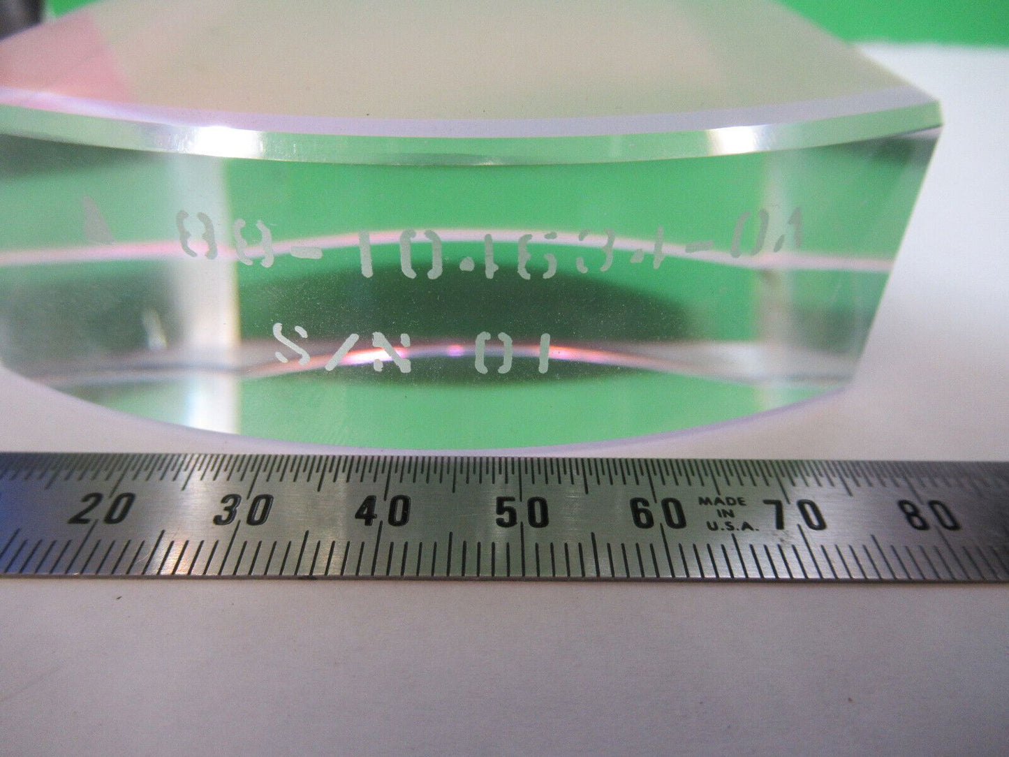 OPTICAL FLAT GLASS THICK FUSED SILICA COATED LASER OPTICS AS PICTURED #H9-A-34